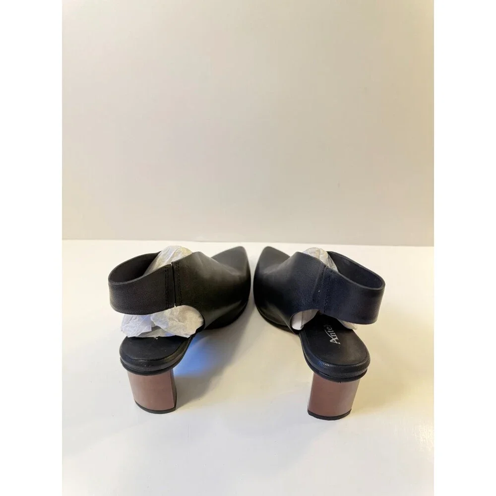 Antelope Womens Hedda Slingback Boots V Cut Black Leather US EU 38, US 7.5
